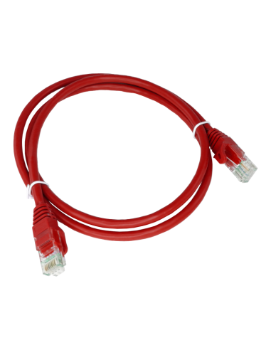 Patch-cord U/UTP kat.5e PVC 0.25m czerwony ALANTEC
