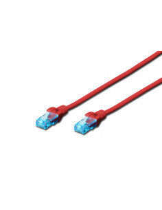Kabel sieciowy RJ45 kat.5e U/UTP AWG 26/7 PVC 10m czerwony