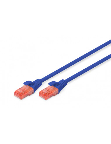 Kabel sieciowy (patchcord) RJ45 kat.6 U/UTP AWG 26/7 PVC 10m niebieski