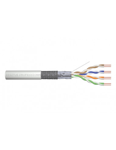 Kabel instalacyjny DIGITUS kat.5e SF/UTP Eca AWG 24/1 PVC 100m szary karton