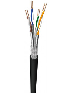 CAT 7 kabel instalacyjny do zastosowań na zewnątrz budynku, S/FTP (PiMF) - Długość kabla 100 m