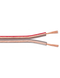 Kabel głośnikowy Przezroczysty CU - Długość kabla 100 m