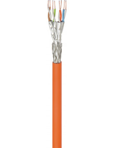 CAT 7A kabel sieciowy, S/FTP (PiMF), Pomarańczowy - Długość kabla 100 m