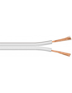 Kabel głośnikowy biały CCA - Długość kabla 100 m