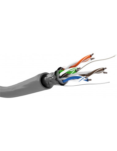 CAT 5e kabel sieciowy, F/UTP, Szary - Długość kabla 305 m