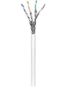 CAT 6 kabel sieciowy, S/FTP (PiMF), biały - Długość kabla 100 m