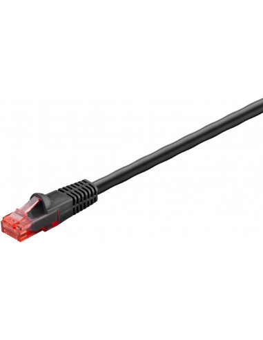 CAT 6 Kabel krosowy do zastosowań zewnętrznych, U/UTP, czarny - Długość kabla 50 m