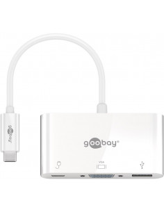 USB-C™ Multiport Adapter USB 3.0+VGA+C PD, biały - Zużycie Jednostka 1 szt./torebka foliowa