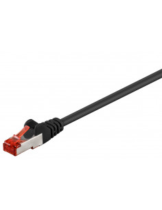 CAT 6 Kabel łączący, S/FTP (PiMF), czarny - Długość kabla 50 m