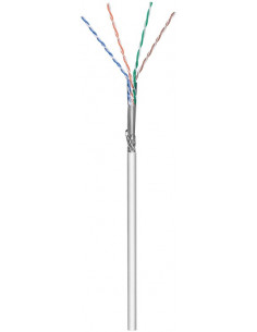 CAT 5e kabel sieciowy, SF/UTP, Szary - Długość kabla 100 m