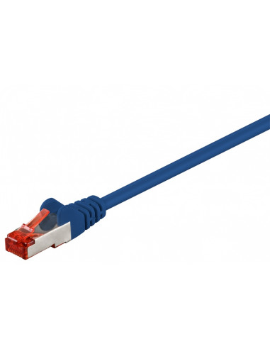 CAT 6 Kabel łączący, S/FTP (PiMF), Niebieski - Długość kabla 30 m