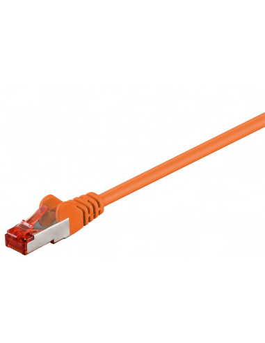 CAT 6 Kabel łączący, S/FTP (PiMF), Pomarańczowy - Długość kabla 30 m