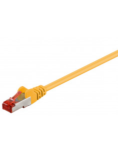 CAT 6 Kabel łączący, S/FTP (PiMF), Żółty - Długość kabla 25 m