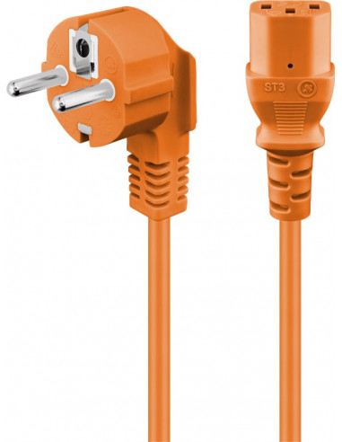 Kabel przyłączeniowy kątowy do urządzeń chłodniczych, 5 m, pomarańczowy - Długość kabla 5 m