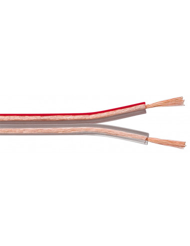 Kabel głośnikowy Przezroczysty CU - Długość kabla 25 m