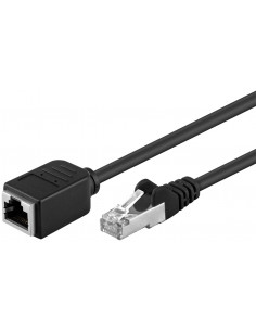 CAT 5e Kabel przedłużającyF/UTP, czarny - Długość kabla 15 m