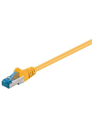 CAT 6AKabel łączący, S/FTP (PiMF), Żółty - Długość kabla 15 m