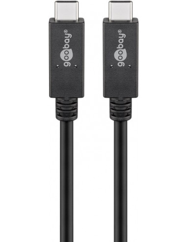Kabel USB-C™ USB 3.2, 2. generacji, 5A, czarny - Długość kabla 1 m