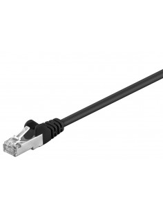 CAT 5e Kabel łączący, F/UTP, czarny - Długość kabla 50 m