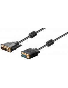Kabel DVI-I/VGA Full HD, pozłacany - Długość kabla 10 m