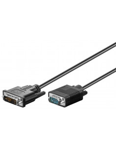 Kabel DVI-I/VGA Full HD, niklowany - Długość kabla 10 m