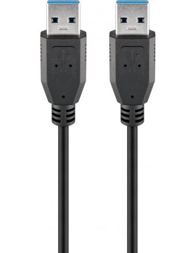 Kabel USB 3.0 Superspeed, Czarny - Długość kabla 5 m