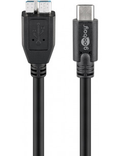 Kabel USB-C™ na Micro-B 3.0, czarny - Długość kabla 0.6 m