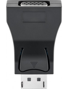 Adapter DisplayPort/VGA 1.1, pozłacany - Wersja kolorystyczna Czarny