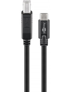 Kabel USB 3.1 USB-C™ na B, czarny - Długość kabla 1 m