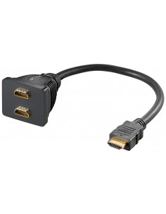 Kabel adaptera HDMI™, pozłacany - Długość kabla 0.1 m