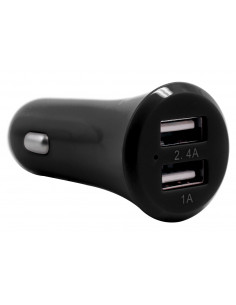 Podwójna ładowarka USB samochód opłaty dwoma urządzeniami poprzez port USB-A z max. 3400 mA - Wersja kolorystyczna Czarny