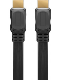 Płaski Przewód HDMI®/™ o dużej szybkości transmisji z obsługą Ethernet - Długość kabla 1 m