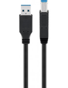 Kabel USB 3.0 Superspeed, czarny - Długość kabla 3 m