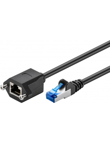 CAT 6AKabel przedłużającyS/FTP (PiMF), Czarny - Długość kabla 1.5 m