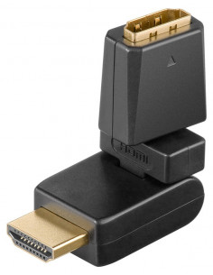 Adapter HDMI™ 360°, pozłacany - Zużycie Jednostka 1 szt. w blistrze