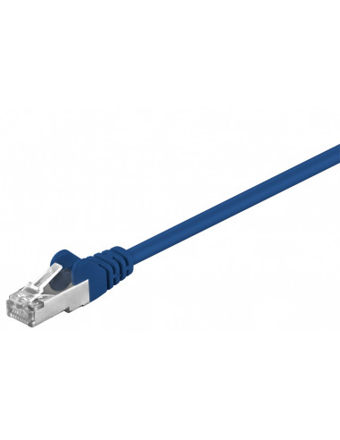 CAT 5e Kabel łączący, F/UTP, Niebieski - Długość kabla 15 m