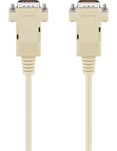 Kabel przyłączeniowy D-SUB 9-pinowy, wtyk/wtyk, szeregowy 1:1 - Długość kabla 2 m