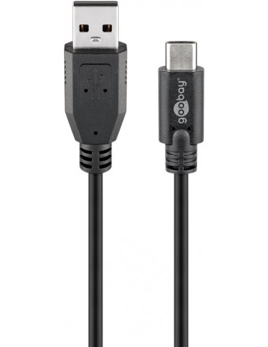 Kabel USB 2.0 USB-C™ na USB-A, czarny - Długość kabla 3 m