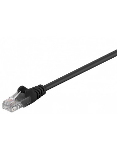 CAT 5e Kabel łączący, U/UTP, czarny - Długość kabla 20 m