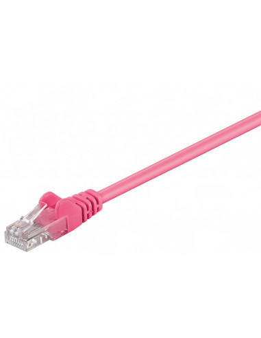 CAT 5e Kabel łączący, U/UTP, Purpurowy - Długość kabla 20 m