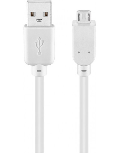 Kabel USB 2.0 Hi-Speed, Biały - Długość kabla 3 m