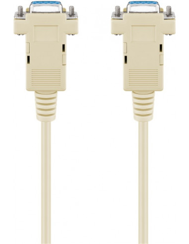 Kabel przyłączeniowy D-SUB 9-pinowy, gniazdo/gniazdo, szeregowy null modem - Długość kabla 2 m