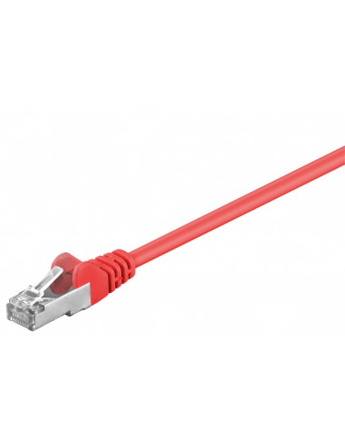 CAT 5e Kabel łączący, F/UTP, Czerwony - Długość kabla 10 m