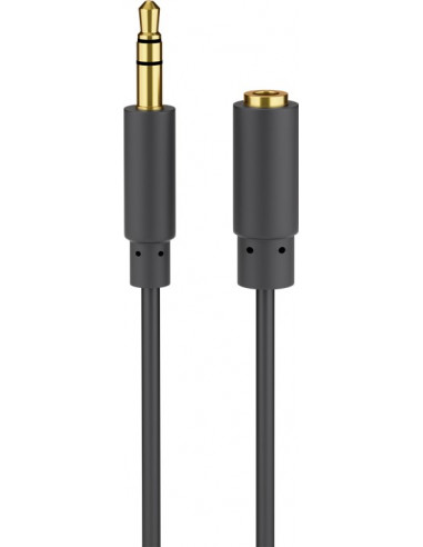 Przedłużacz do słuchawek i audio AUX, 3,5 mm 3-pinowy, cienki - Długość kabla 5 m