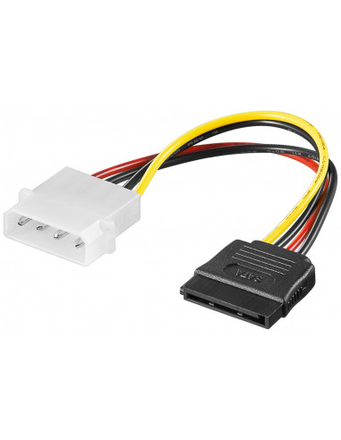 Kabel zasilający adapter zasilający do komputera, wtyk 5,25 na SATA - Długość kabla 0.13 m