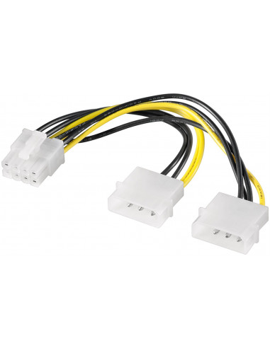 Kabel/Adapter zasilający karty graficznej do komputera, PCI-E na PCI Express 8-pinowy - Długość kabla 0.15 m