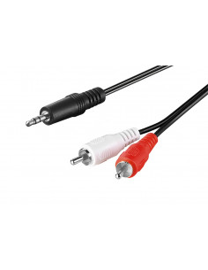 Kabel przejściowy audio AUX, wtyk jack 3,5 mm na wtyk cinch stereo, CU - Długość kabla 1.5 m