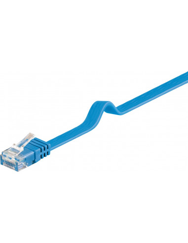 CAT 6Płaska Kabel połączeniowy,U/UTP, Niebieski - Długość kabla 5 m