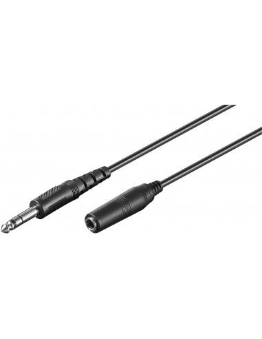 Przedłużacz do słuchawek i audio AUX, 3-pinowy 6,35 mm - Długość kabla 5 m