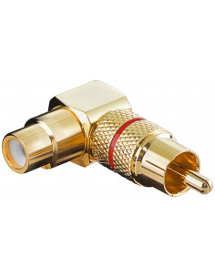 Adapter cinch 90°  wersja złota  Czerwony - Wersja kolorystyczna Czerwony